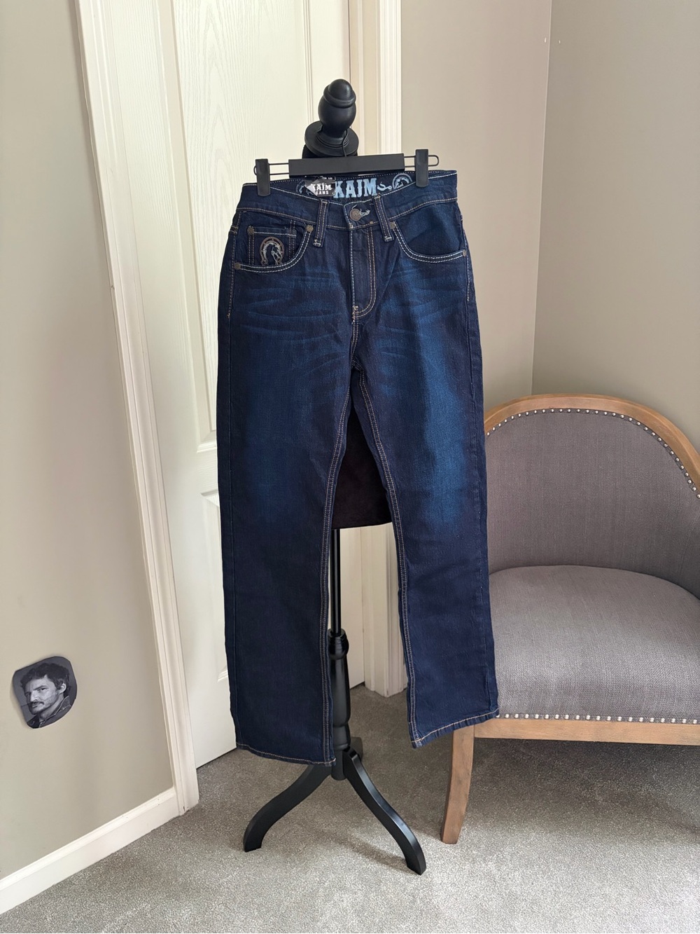Men's Straight-Leg Dark Indigo Jeans